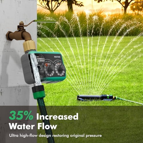 RESTMO 3-Dial Analog Sprinkler Timer, Mechnical Water Timer for Outdoor - Image 6