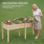 DUMOS 72x23x30 Inch Raised Garden Bed, Elevated Wood Planter Box with Legs - Image 4