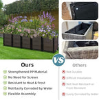 Large Raised Planter Box Outdoor Self Watering 94.4"x15.7"x14.2", Deep Raised Garden Bed - Elevated Garden Box with Drainage Plug, Rectangular Garden Planter Perfect for Patio Balcony Deck - Image 3