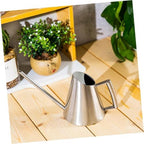 Stainless Steel Watering Can 900ml Vintage Silver Garden Pot - Image 5