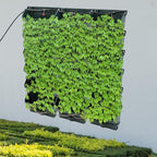 Self-Watering Wall-Mounted Planter, 18 Pots Wall Mounted Plastic Plant Grow Pot Vertical Garden Planter with Intelligent Control & Adjustable Irrigation System for Indoor Outdoor (Green, 18 Pots) - Image 2