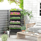 Homdox 5-Tier Elevated Garden Bed with Lockable Caster Wheels - Freestanding Vertical Raised Bed with 5 Garden Planter Boxes- Perfect to Grow Vegetables Herbs Flowers Indoor(Black) - Image 2