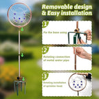 34" Tall Copper-Coated Stainless Steel Garden Sprinkler, 360° Rotating Decorative Ornamental Sprinkler for Lawn, Yard & Landscape Watering (Ladybug) - Image 4