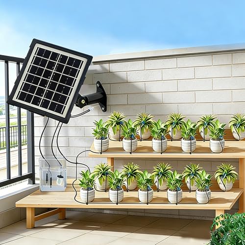 Water Saving Automatic Irrigation Sprinkler Set with Solar Panel for Greenhouses Patios Container Plant and Flowers Outdoor Plant Watering Clock - Image 2