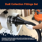 2-1/2" Magnetic Dust Collection Fittings, 7 Pack Dust Collector Kit for 2.5 Inch Shop Vac Hose One-to-Multi Quick Connect and Switch Dust Collection Hose System for Workshop Woodworking Shop Vacuum - Image 5