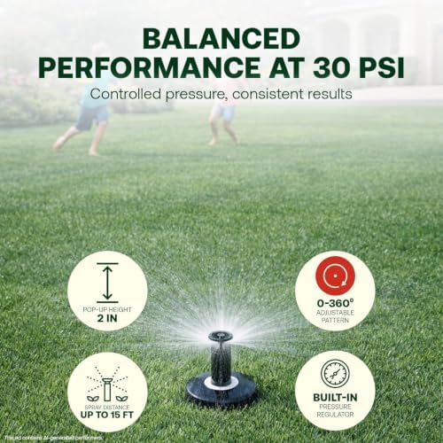 Rain Bird 1802APPRS Pressure Regulated, 2 Inch Pop Up Sprinkler Head 4 Pack - Image 3