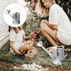 FAVOMOTO Galvanized Iron Watering Can 5l Thick Vintage Sprinkling Pot for Indoor Outdoor Plant Watering with Long Spout Household Garden Use - Image 7