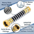 Morvat Heavy Duty Brass 4 Way Splitter with Rotating Arms & ON/OFF Valves, Includes Mount Kit PLUS 4 Pack Brass Garden Hose Kink Protector, Standard 3/4'' Threading, Includes 8 Rubber Washers and Tape - Image 7