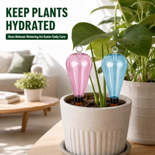 4Pcs Self Watering Globes 500ML Plant Waterer Device Pink - Image 7