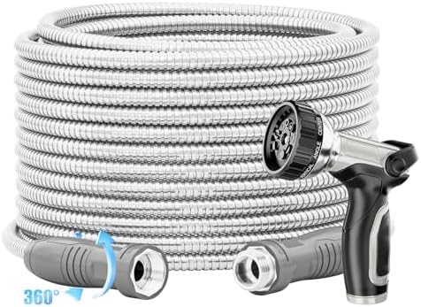 SPECILITE 100ft 304 Stainless Steel Garden Hose with 360° Swivel Handle by SPECILITE