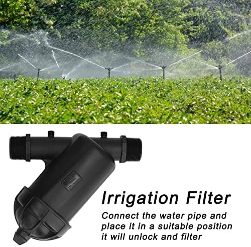 120 Mesh Drip Filter with G1-1/2 Male Thread, Irrigation Filter for Drip and Micro Spraying Systems, Filter for Greenhouse Gardening, PP Construction, 8 - Image 4