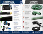Garden Hose, Non-Expandable Water Hose with 10 Function Hose Nozzle, Lightweight Flexible Garden Hose, Kink & Tangle Free, Rust Proof Fittings for Yard, Lawn, Garden Watering (100FT) - Image 6