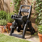 175FT Portable Hose Reel Cart with Wheels, Black - Image 7
