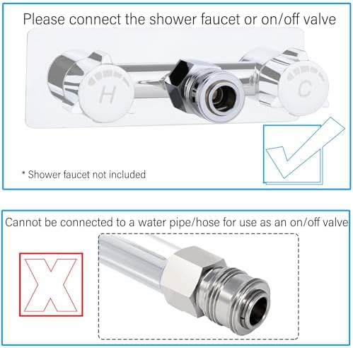 G-Sunny RV Outdoor Shower Head with Hose and Quick Connect Fittings - High Pressure 3-Spray Mode Shower Head with Pause Button-Easy Install for Camper, Motorhome, Travel Trailer (Chrome, 71"Hose) - Image 5