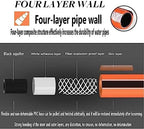 PVC Water Pipe, 1/2" 12mm Garden Hose Pipe Reel Explosion-Proof, 3 Layer Plastic Rubber Tube Irrigation Watering with Connectors Set (Color : Orange, Size : 10m) - Image 4
