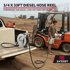 Fuel Hose Reel 3/4" x 33 ft, Retractable Diesel Reel with Nozzle - Image 5
