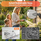 Ayleid Retractable Garden Hose Reel, 1/2"x100ft Wall Mount - Image 2