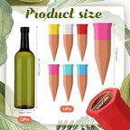 SiliFine 12 Sets Terracotta Watering Spikes,Green and Mixed Color - Image 2