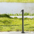 Garden Water Column Vertical Square 304 Stainless Steel with Double Faucet Antifreeze Freestanding Garden Hose Holder for Patio Backyard(Black A,High-end) by ZUGIATP