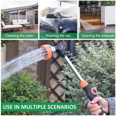 Garden Watering Wand, 47 Cm, 8 Modes, Adjustable Head - Image 7