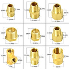 GASHER 26PCS Brass Pipe Fitting Kit, Hex Bushing, Reducer Adapter, Hex Nipple, 90 Degree Barstock Street Elbow - Image 3
