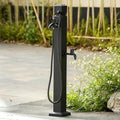 Stainless Steel Outdoor Water Spigot | Vertical Square Garden Water Column | Decorative Water Fountain Yard Hydrant Hose Stand for Patio, Deck, Poolside & Backyard(D,Height: 60cm/23.6in) by Lonmrrton