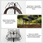 Giraffe Tools Garden Hose 5/8" Custom Length, No Kink, Flexible and Garden Hose Holder- Heavy-Duty Freestanding Metal Stand, Holds 150FT Hose with 4 Spikes - Image 7