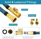 150 ft Expandable Garden Hose, 2026 New Retractable Water Hoses 150ft with 10 Function Spray Nozzle, Solid Brass Fittings, Extra Strength Fabric, Flexible Expanding Latex Core, Lightweight & No Kink - Image 5