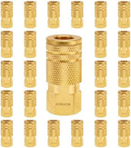 SUNGATOR 1/4" Air Hose Fittings, 25-PCS Brass 1/4" FNPT Industrial Coupler by SUNGATOR