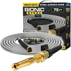Liberty Garden 1917-G Hose Pot, Hammered, Patina & Bionic Steel PRO Garden Hose - 304 Stainless Steel Metal 75 Foot Garden Hose – Heavy Duty Garden Hose Lightweight - Image 5