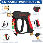 DUSICHIN Foam Cannon Short Pressure Washer Gun 1/4 Inch Quick Connector,Car Wash Foam Gun with 5 Pressure Washer Nozzle Tips 3/8'' Swivel Quick Connector,Additional Orifice Nozzle 1.04mm Car Washing - Image 5