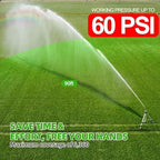 SPECILITE Hot/Cold 75ft Water Hose & 50 in 360° Rotating Impact Sprinkler on Tripod Base, Heavy Duty Irrigation for Large Area, Yard, Lawn, Waters up to 90ft, Covering up to 6360sqft - Image 2