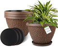 Nooulap 4 Pack 12 Inch Plastic Pots for Plants Outdoor Indoor by Nooulap