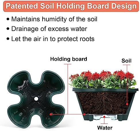 GameXcel Vertical Planter Tower - 5 Tier Stackable Garden Planters with Wheels and Tools Plant Pots for Strawberry Herb Flower and Vegetable Indoor Outdoor Use Green - Image 2