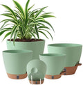 Self Watering Pots for Inoor Ourdoor Plants 10/9/8/7/6.5 Inch, 5 Pack by Fielda