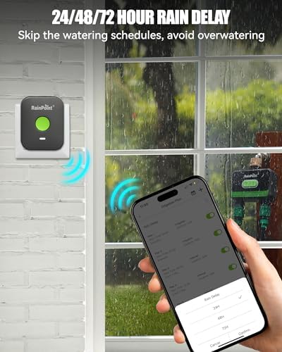 RainPoint WiFi Water Timer for Garden Hose, Hose Timer WiFi Irrigation Controller, - Image 4