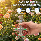 4-Way Brass Garden Hose Splitter with Comfort Grips - 3/4” NPT Leak-Proof Water Tap Connector, Heavy Duty Multi-Outlet Manifold with Individual Shut-Off Valves for Lawn, Irrigation & Outdoor Use - Image 4