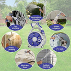 Retractable Garden Hose Reel 1/2 Inch x 50 FT | Heavy Duty Rewind Wall Mount Hose Holder with 10-Pattern Spray Nozzle for Garden Watering, Car & Boat Washing, Pet Cleaning - Image 5