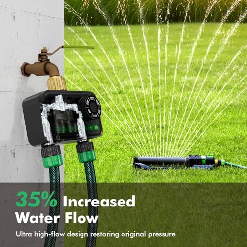 RESTMO 2-Zone Programmable Sprinkler Timer for Outdoor Hose Faucet 2 Pack - Image 7