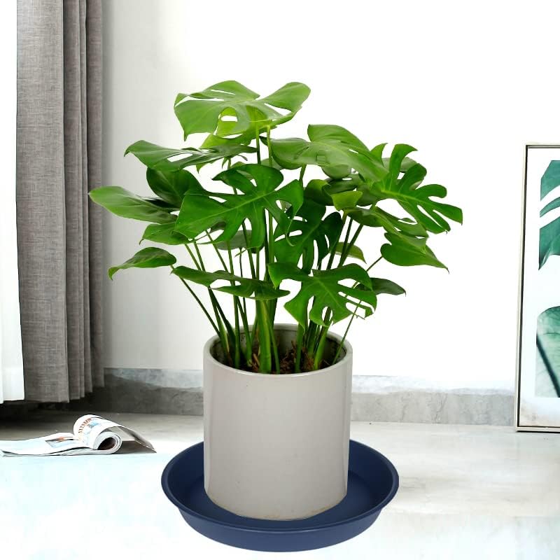 4 Pack of 20 21 inch Plant Saucer Round, Deep Plant Saucers for Pots, Heavy Duty Plastic Plant Drip Tray for Indoors Outdoor, Bird Bath Bowls, Plant Trays for Planter 19-22" (21 inch, Blue) - Image 5