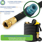 J&B XpandaHose 150ft Expandable Garden Hose, Lightweight, Brass Connectors - Image 2