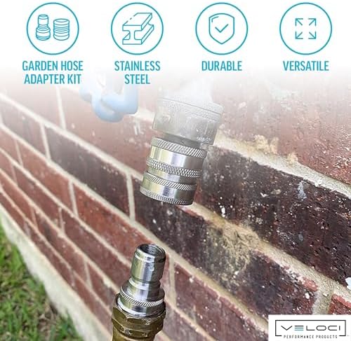 MTM Hydro Pressure Washer Garden Hose Adapter Set, 4 Piece, 2x2 - Image 3