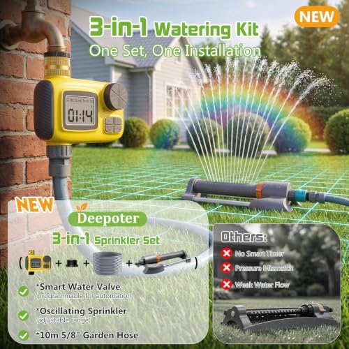 Oscillating Sprinkler with Smart Timer for Lawn and Garden Watering - Image 6