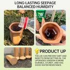 Large Clay Watering Spikes with Lids, Olla Spikes | 6 Pack Self-Watering Stakes for Indoor & Outdoor Planters | Terracotta Vacation Plant Waterer, Slow Release Devices with Rake - Image 3