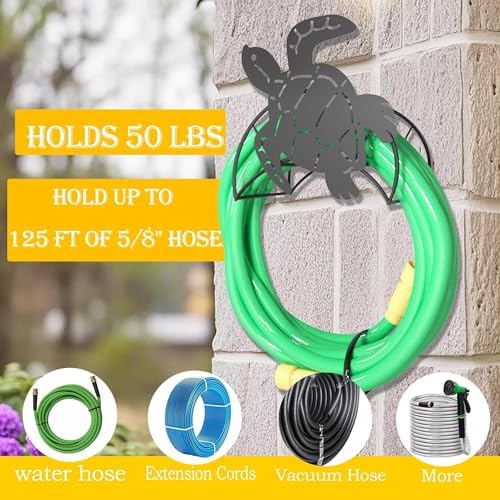 Sea Turtle Hose Hanger Wall Mount Heavy Duty 125'5/8" Garden Hose Holder - Image 5