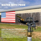 Impact Water Sprinkler 300005 on Tripod Stand, Telescopic with Long Range to 80 ft Diameter Coverage by New England Garden Tools - Image 4