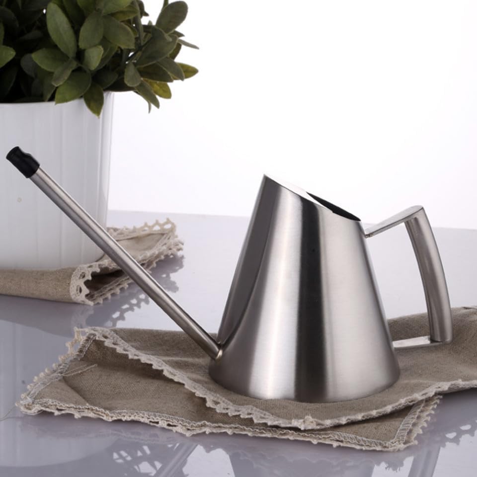 Mipcase Stainless Steel Watering Can with Long Spout Capacity Durable Metal Pot for Plants for Gardening and Houseplants - Image 4