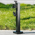 Stainless Steel Garden Water Column with Faucet & Spray Gun - 60cm Outdoor Hose Stand for Efficient Irrigation & Watering Solutions Sleek Black Design by Unknown