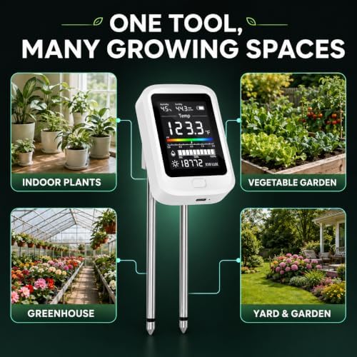 6-in-1 Digital Soil Tester - Soil Moisture Meter and pH Tester for Plant - Image 6