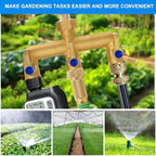Brass Garden Hose Splitter, 3 Way Hose Splitter, Outdoor Hose Splitter, GHT 3/4 In. Female Inlet And 3 Way 3/4 In, (Increase Flow Style) - Image 6
